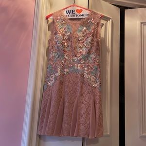 Rosie pink with lace fit and flare